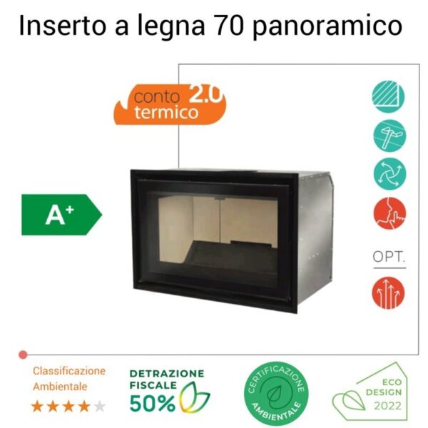 Inserto a legna 100 HD - immagine 3