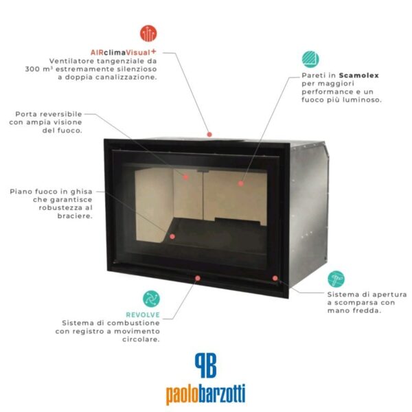 Inserto a legna 100 HD - immagine 4