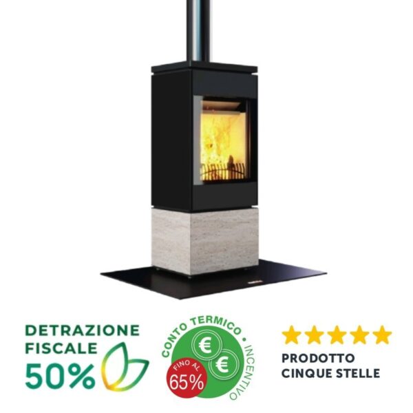 Stufa a legna 500 - 8,8 kw - immagine 2