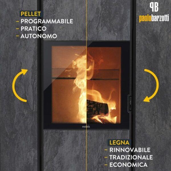 Stufa UNICA legna/pellet a 5 stelle - immagine 3