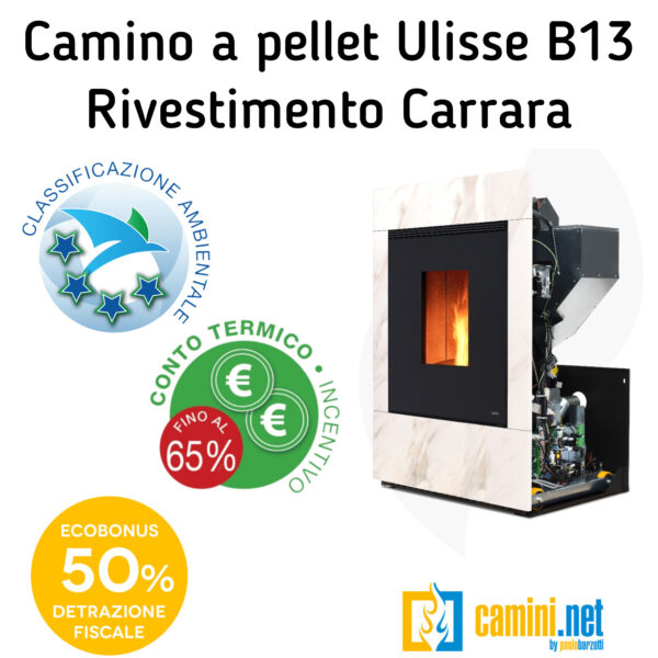 Camino a pellet Ulisse B13 - immagine 3
