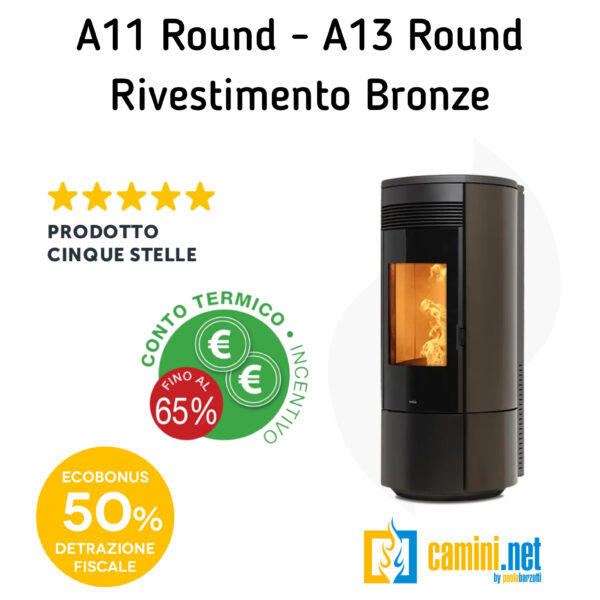 Stufa a pellet A11 - A13 Round - immagine 4