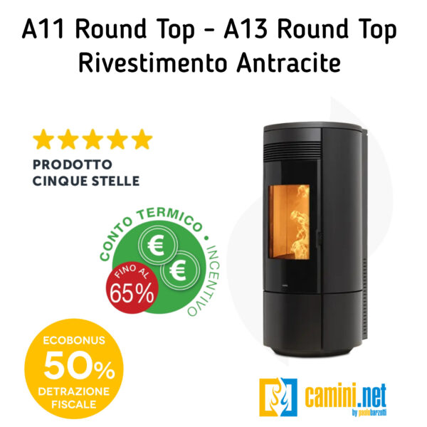 Stufa a pellet A11 - A13 Round Top - immagine 6