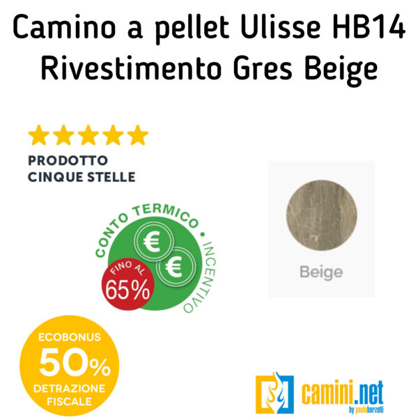 Termocamino a pellet Ulisse HB14 HYDRO - immagine 10