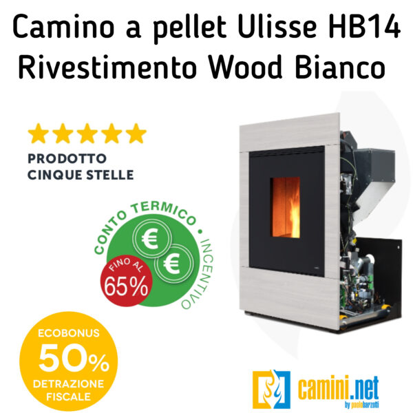 Termocamino a pellet Ulisse HB14 HYDRO - immagine 7