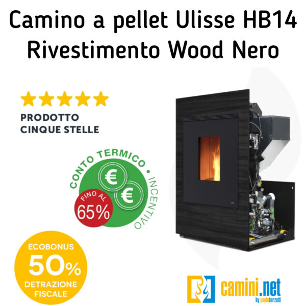 Termocamino a pellet Ulisse HB14 HYDRO - immagine 8