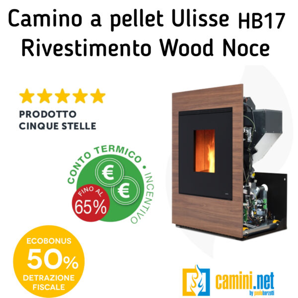 Termocamino a pellet Ulisse HB17 HYDRO - immagine 9