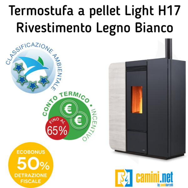 Termostufa a pellet LIGHT H17 IDRO - immagine 3