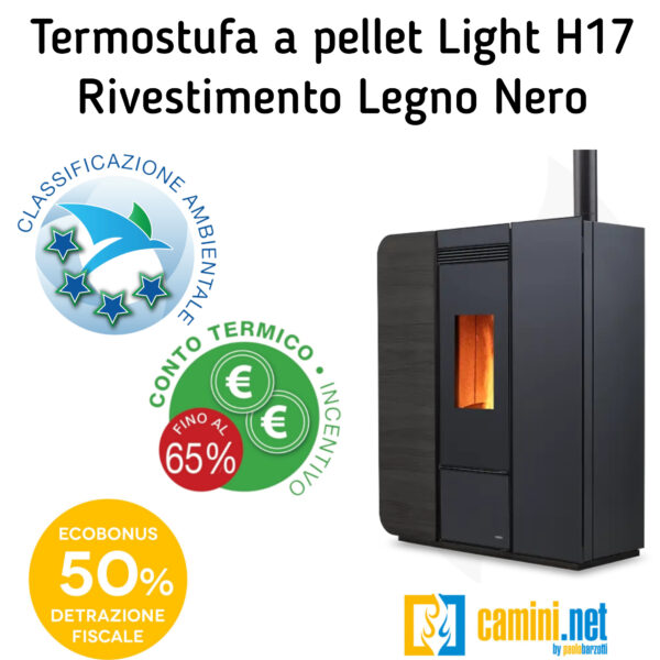 Termostufa a pellet LIGHT H17 IDRO - immagine 4