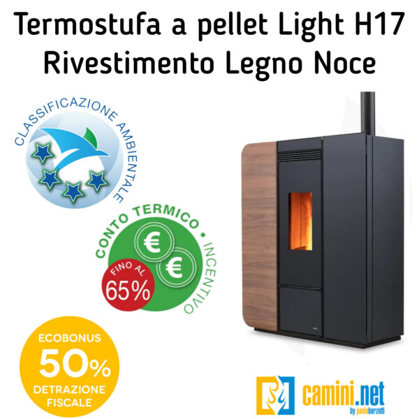Termostufa a pellet LIGHT H17 IDRO - immagine 5