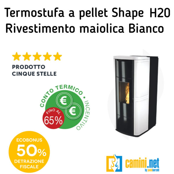 Termostufa a pellet Shape H20 IDRO - immagine 5