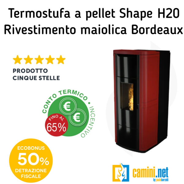 Termostufa a pellet Shape H20 IDRO - immagine 6