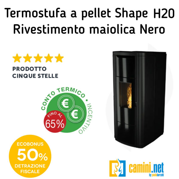 Termostufa a pellet Shape H20 IDRO - immagine 7