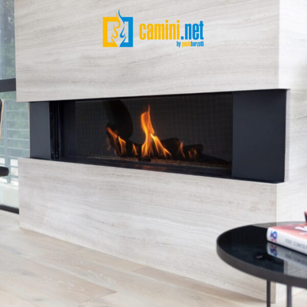 Camino a gas Clear 130 frontale - immagine 2