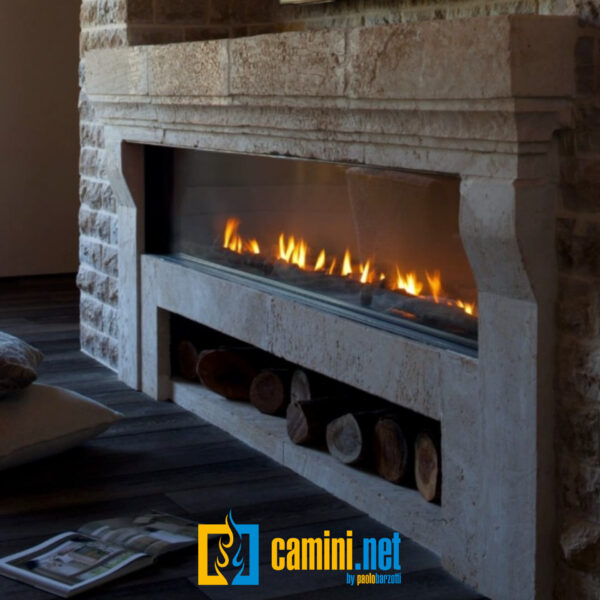 Camino a gas Clear 200 frontale - immagine 3
