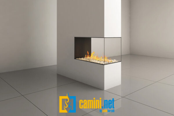 Camino a gas Clear 90 penisola - immagine 2