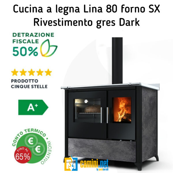Cucina a legna Lina 80 - immagine 5