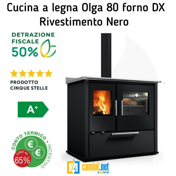 Cucina a legna Olga 80 - immagine 6