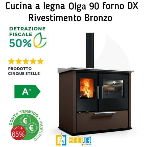 Cucina a legna Olga 90 - immagine 5