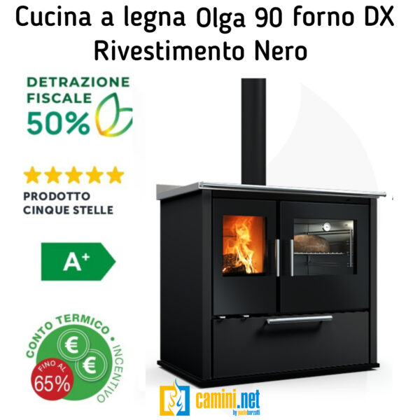 Cucina a legna Olga 90 - immagine 6