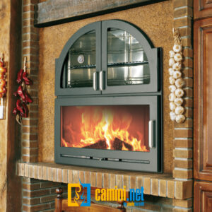 Inserto a legna Aranda con forno professionale