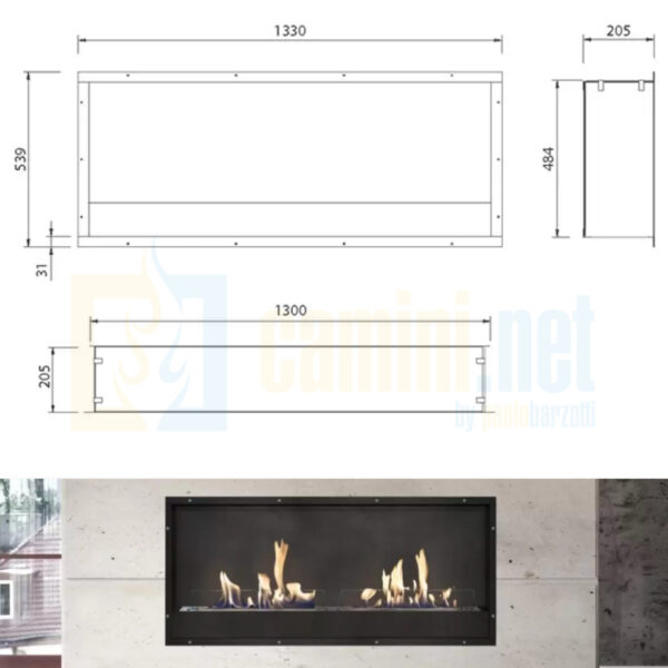 Bruciatore a bioetanolo manuale 118x14 - immagine 5