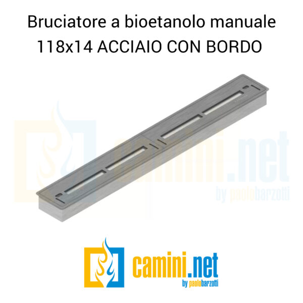 Bruciatore a bioetanolo manuale 118x14 - immagine 3