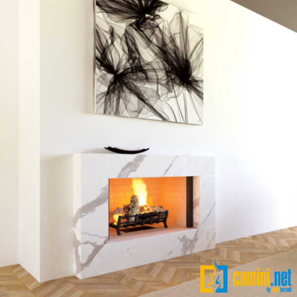 Camino rustico ALIS con rivestimento