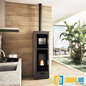 Stufa a pellet Biscotto con forno