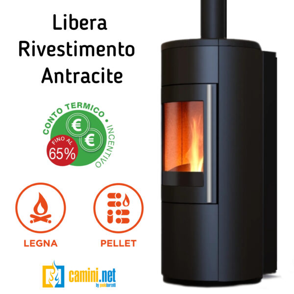 Stufa LIBERA legna/pellet a 5 stelle - immagine 4