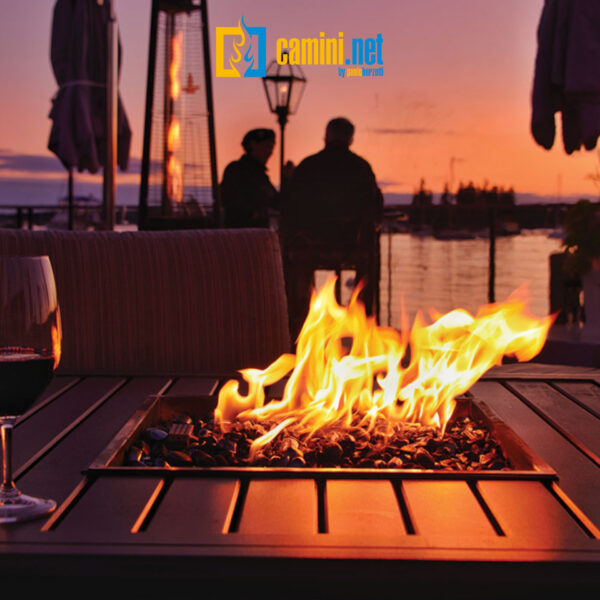 Braciere a gas outdoor quadrato 60x60 da incasso
