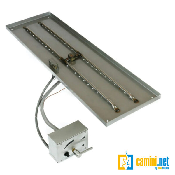 Braciere a gas outdoor rettangolare 100x30 da incasso - immagine 2
