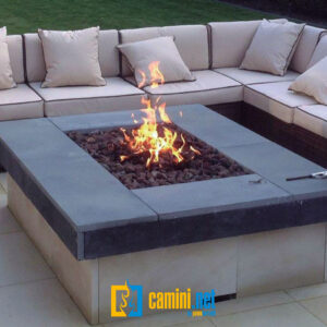 Braciere a gas outdoor rettangolare 100x30 da incasso