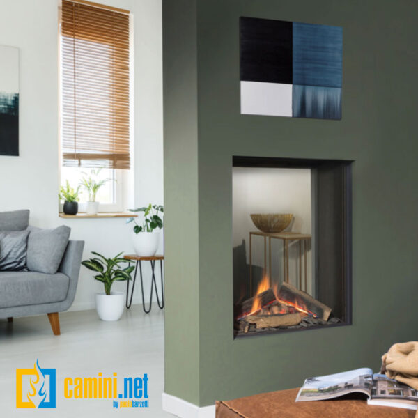 Camino a gas indoor o outdoor Cielo 73 S BIFACCIALE - immagine 2
