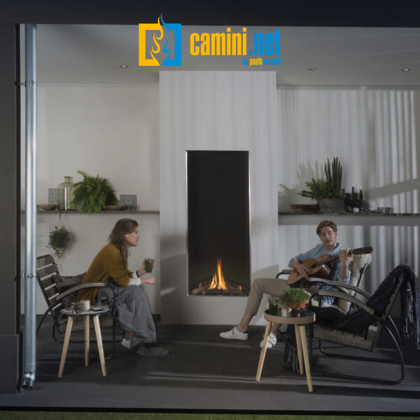 Camino a gas indoor o outdoor Cielo 73 L FRONTALE - immagine 4