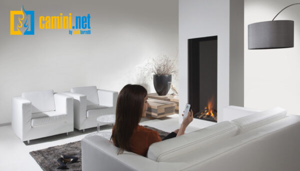 Camino a gas indoor o outdoor Cielo 73 L FRONTALE - immagine 3