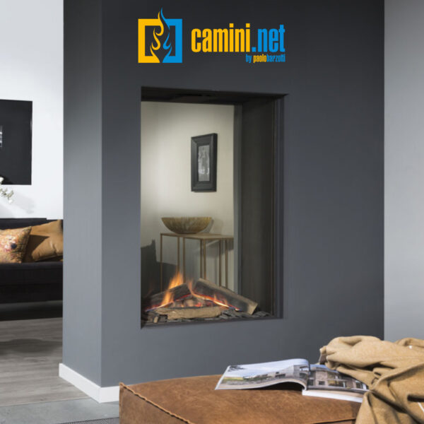 Camino a gas indoor o outdoor Cielo 73 M BIFACCIALE - immagine 2