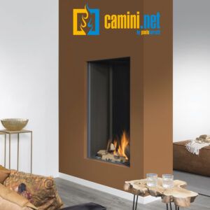 Camino a gas indoor o outdoor Cielo 73 M FRONTALE