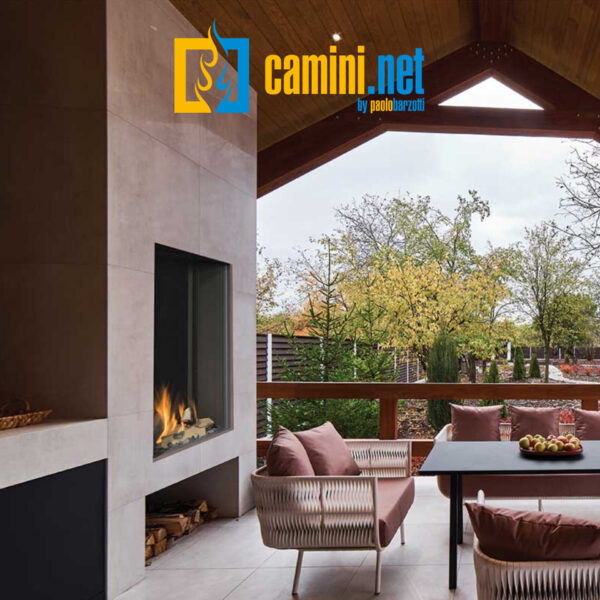 Camino a gas indoor o outdoor Cielo 73 M FRONTALE - immagine 2