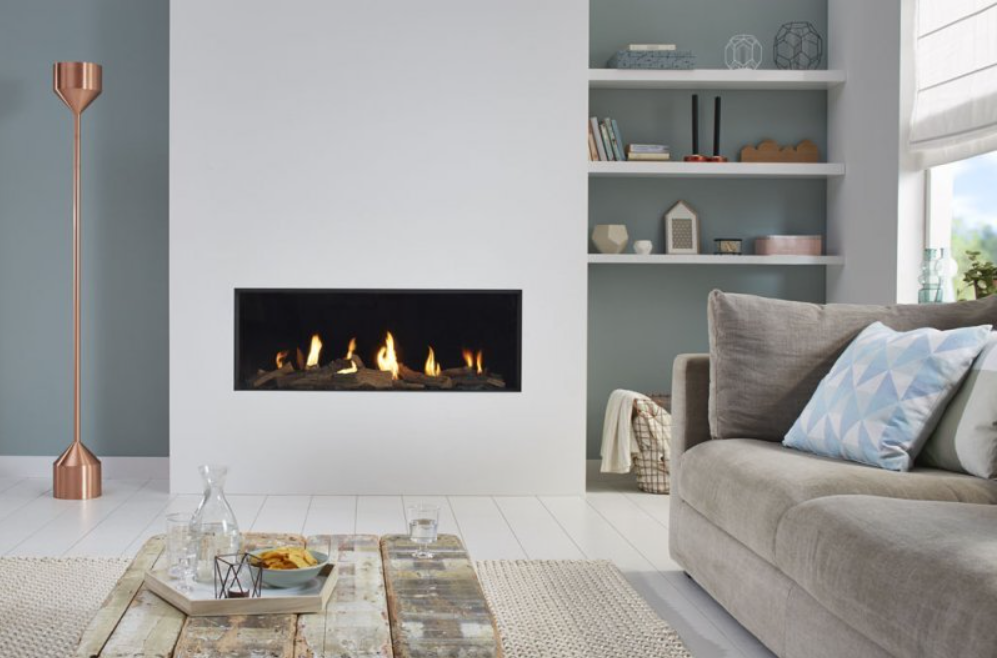 camino a gas moderno