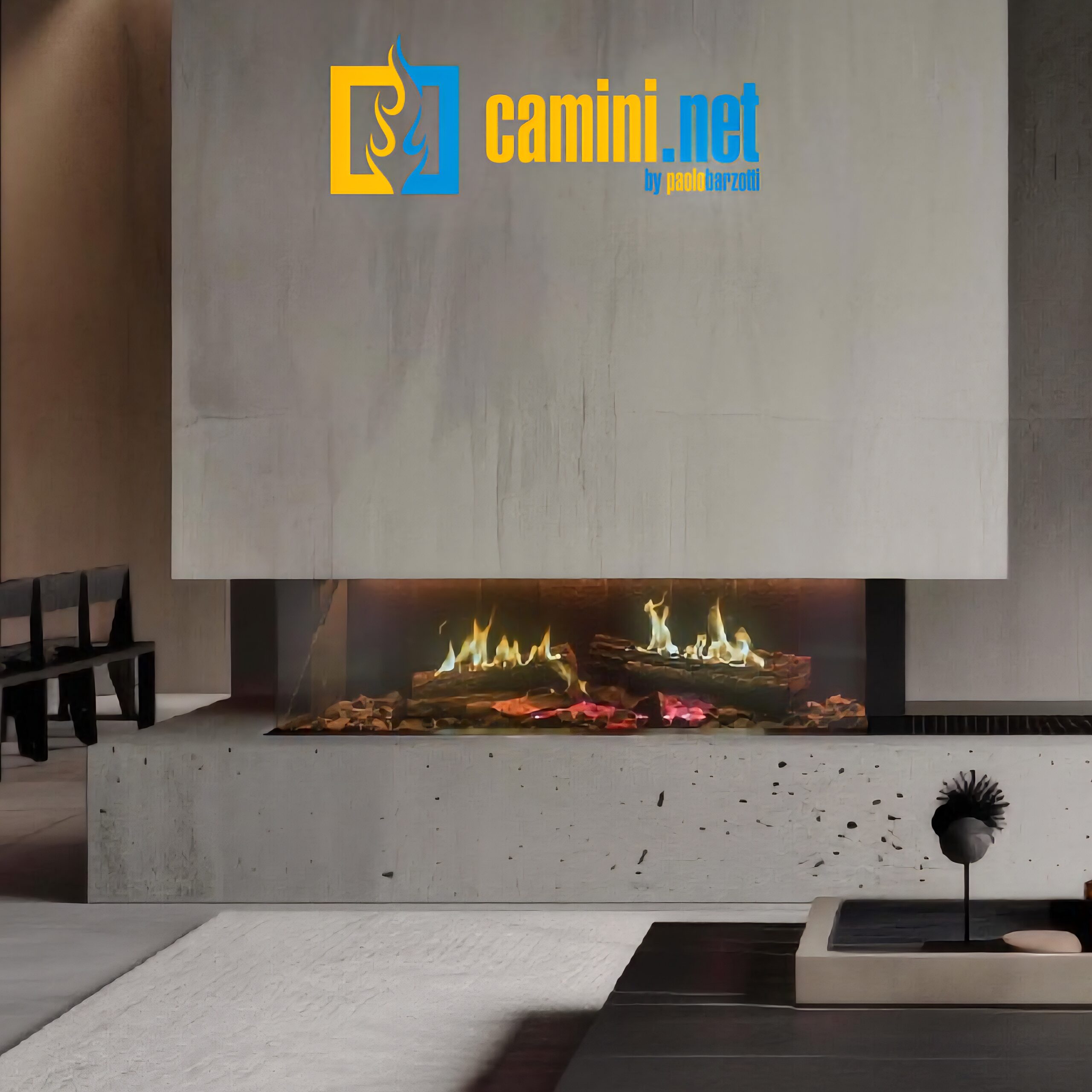 CAMINO ELETTRICO OLOGRAFICO FIRE PLAY PANORAMA