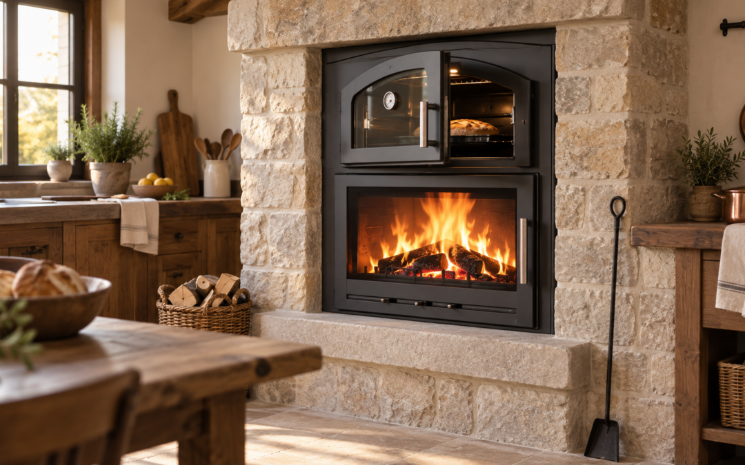 inserto a legna con forno