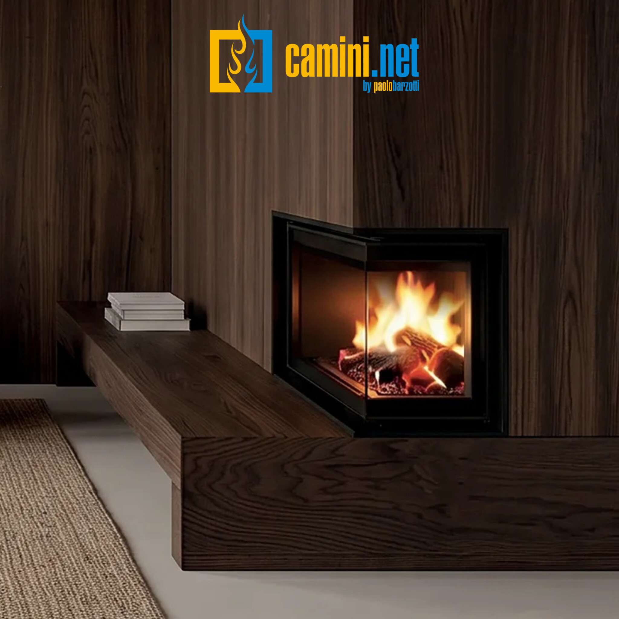 Inserto a legna ANGOLARE 70 HIGH PERFORMANCE 5 STELLE