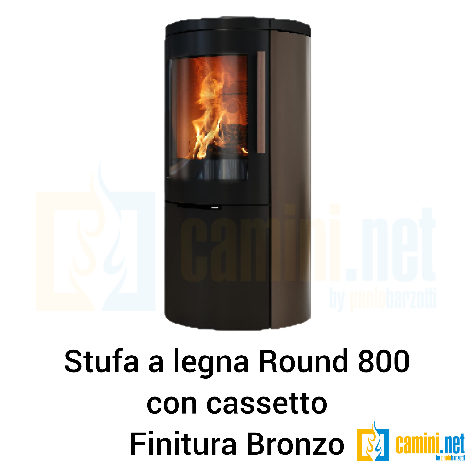Stufa a legna 800 ROUND 8,1 kW - immagine 2