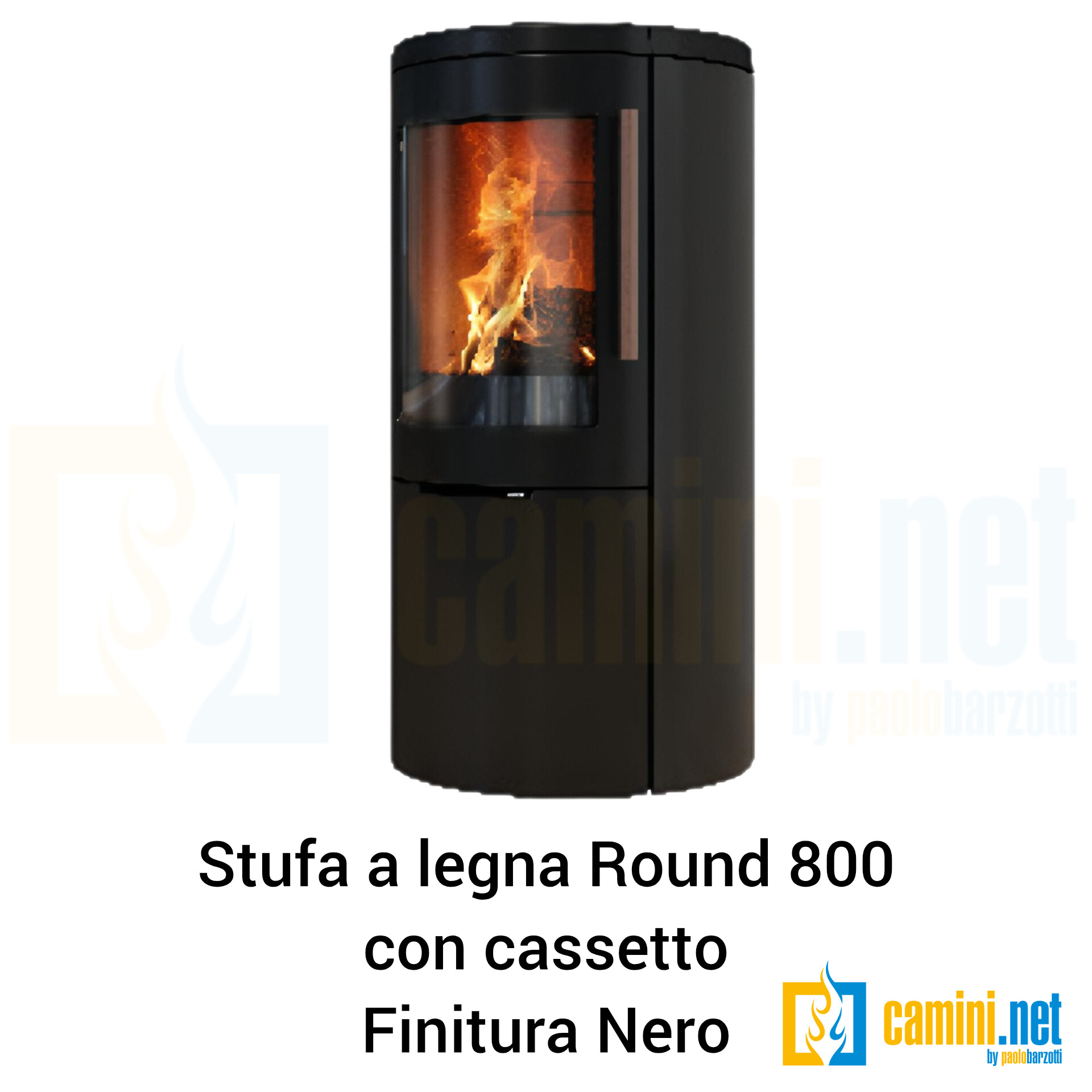 Stufa a legna 800 ROUND 8,1 kW - immagine 3