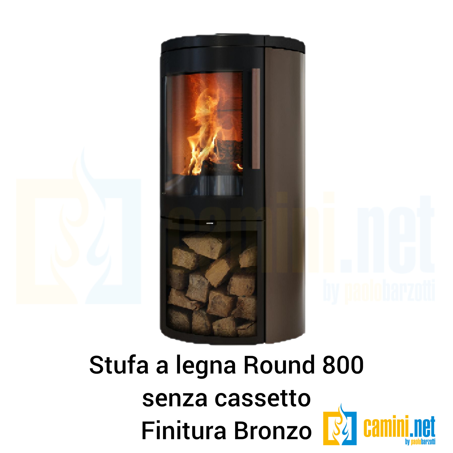 Stufa a legna 800 ROUND 8,1 kW - immagine 4